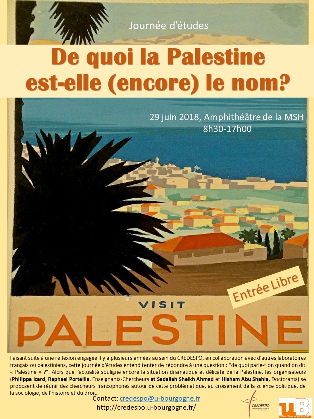 Grand Affiche JE Palestine Visit Palestine 3ok