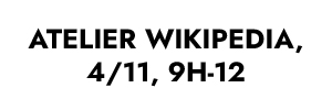 Atelier Wikipédia : initiation et pratique, 4 novembre 2024, 9h-12h